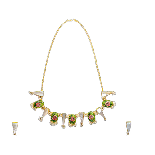 Hand Painted Necklace Set