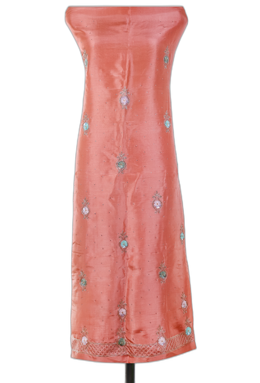 Pink Unstitched Suit – Organza Fabric