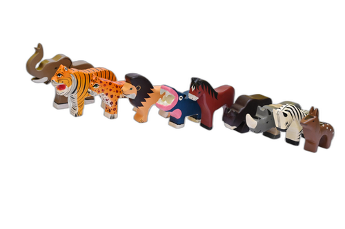 Handcrafted Wooden Animal Toy Set