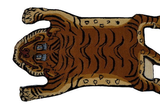 Hand-Knotted Tiger Carpet