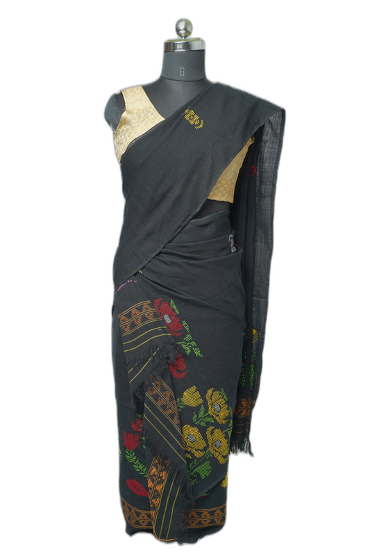 Black Karbi Mising Sador Mekhela
