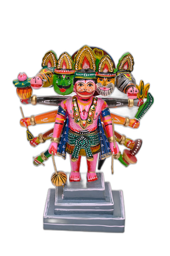 Wooden Panchmukhi Hanuman – Handcrafted Devotional Art