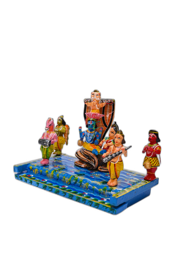Varanasi Divine Duo: Radha-Krishna Wooden Lacquer Toy set