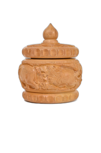 Wooden Hand Carved Storage Box