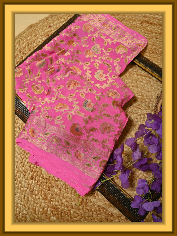 Hand Printed Banarasi Silk Dupatta