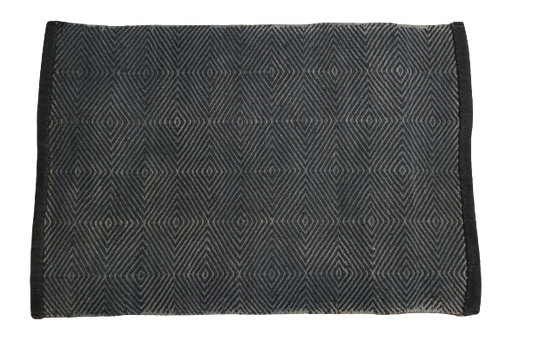 Hand-Knotted Jute Black Carpet