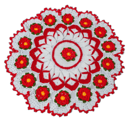 Hand Crochet Circular Table Centerpiece