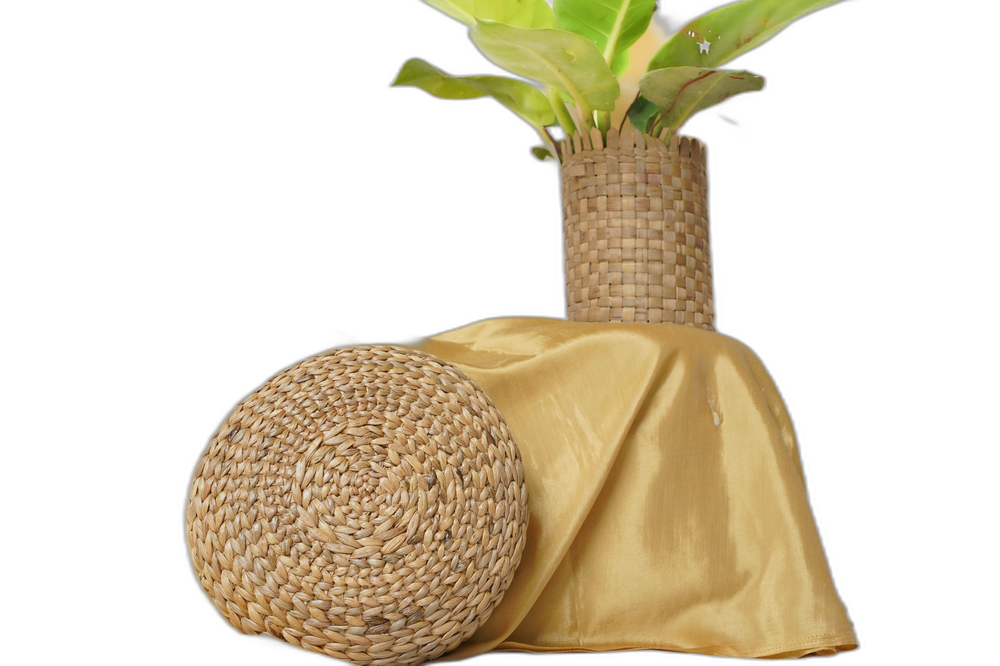 Handmade Water Hyacinth Ottoman Seat Cushion