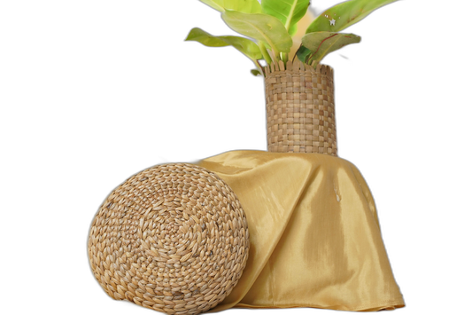 Handmade Water Hyacinth Ottoman Seat Cushion