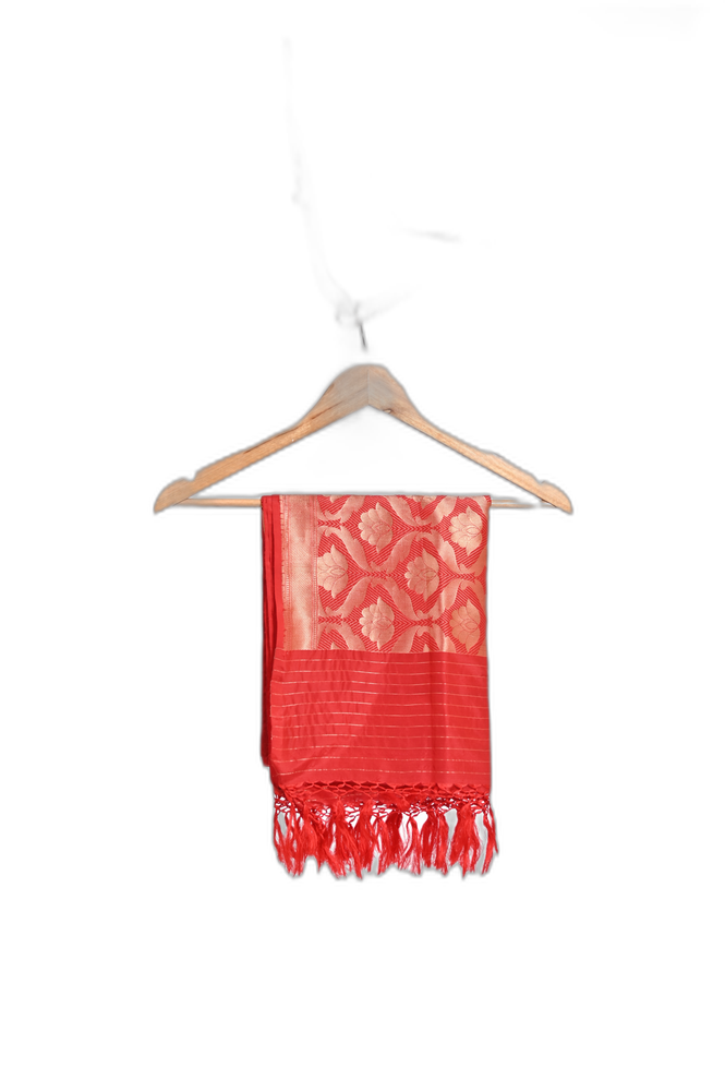 Red Pure Silk Dupatta