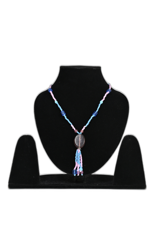 Tie Teardrop Glass Bead Necklace