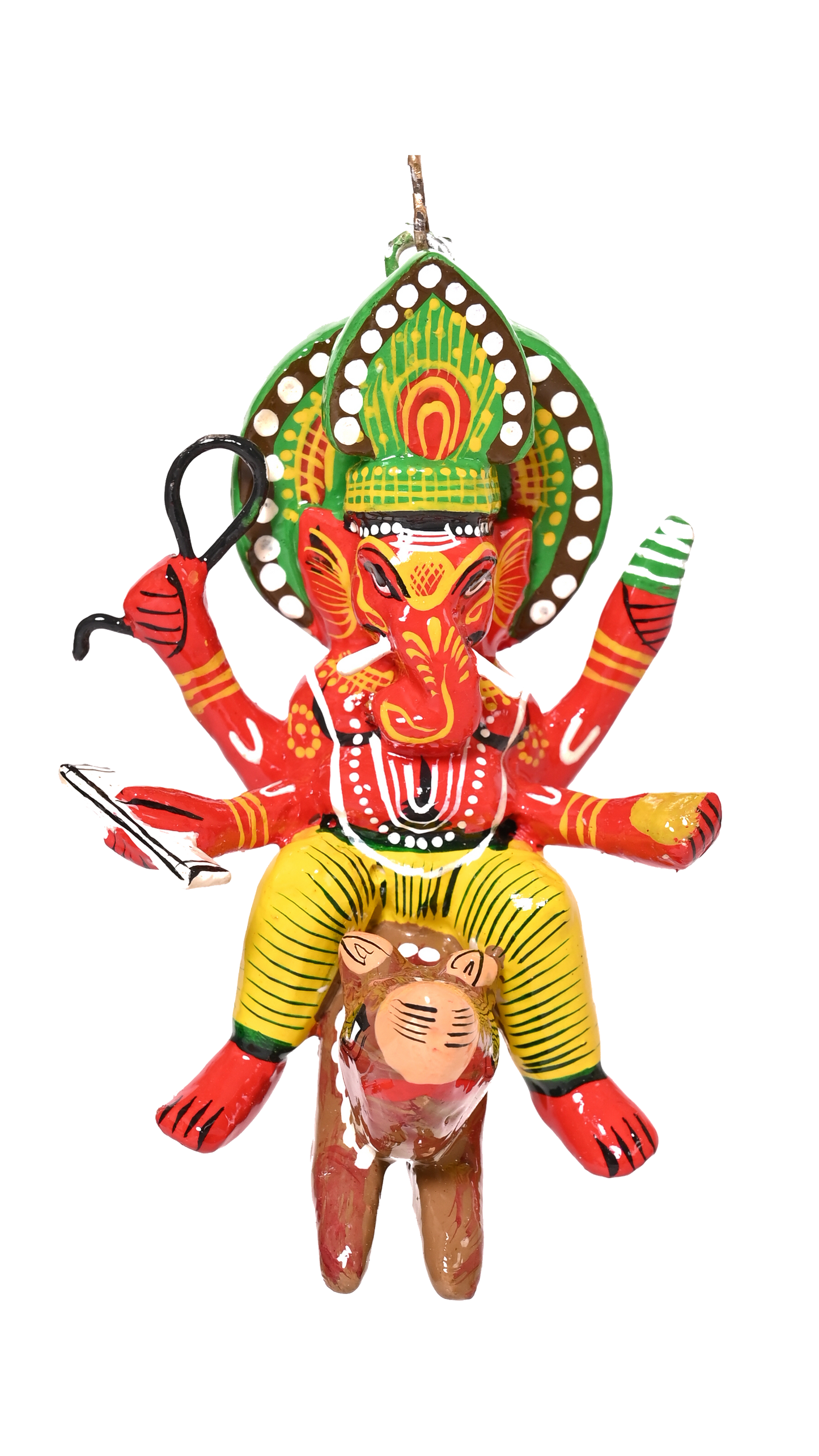 Flying Ganesha – Wooden Lacquerware Sculpture