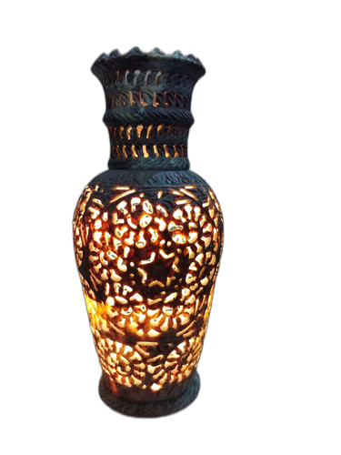 Stone Jali Work- Pot Lamp