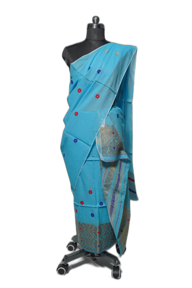 Handmade Pure Stapple Cotton Sador Mekhela
