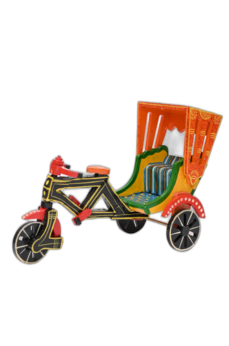 Handcrafted Wooden Rickshaw – Antique Banaras Art