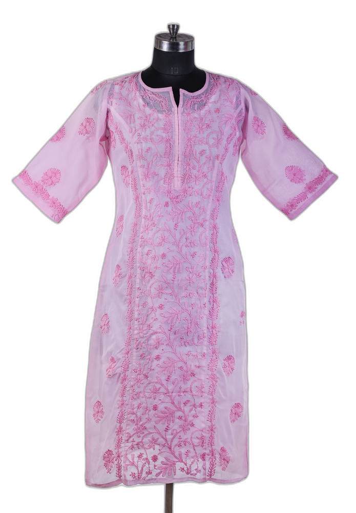 Blush Pink Embroidered Kurti