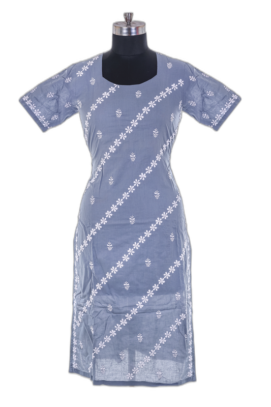 Grey Cotton Kurta