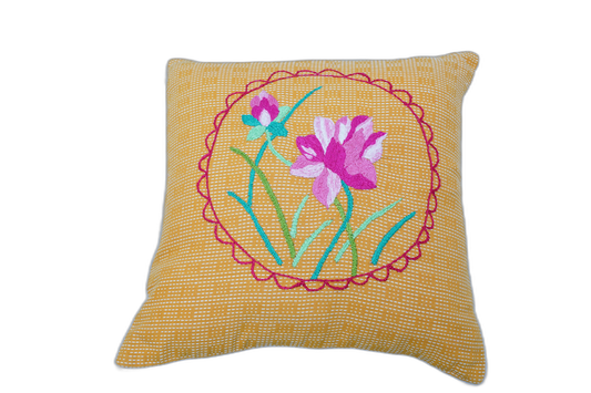 Hand Embroidery Floral Cushion cover