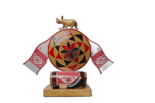 Handmade Wooden Bihu Trophy