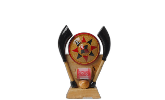 Handmade Wooden Hornpipe Bihu Trophy