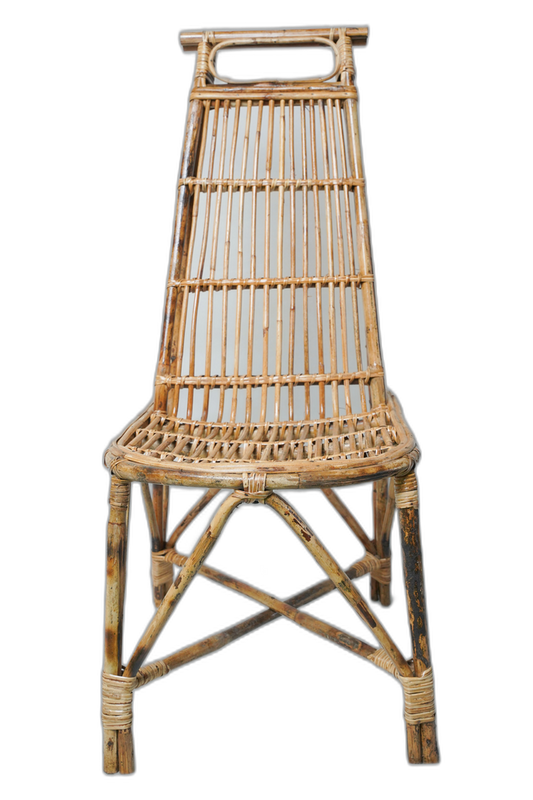 Tall Cane Craft Chair with Back Rest
