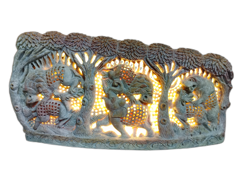 Stone Jali Work- Jungle Lamp