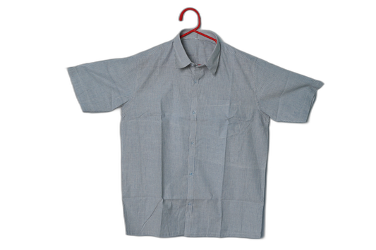 Handmade Men's Grey Cotton Shirt