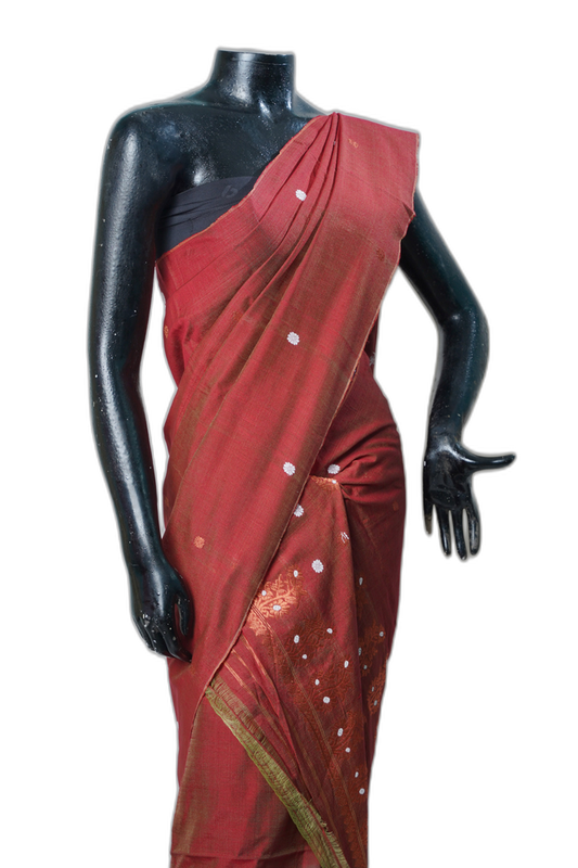 Kesa Paat Mekhela Sador – Maroon