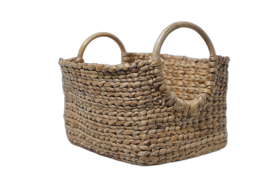 Handmade Organic Water Hyacinth Flower Basket